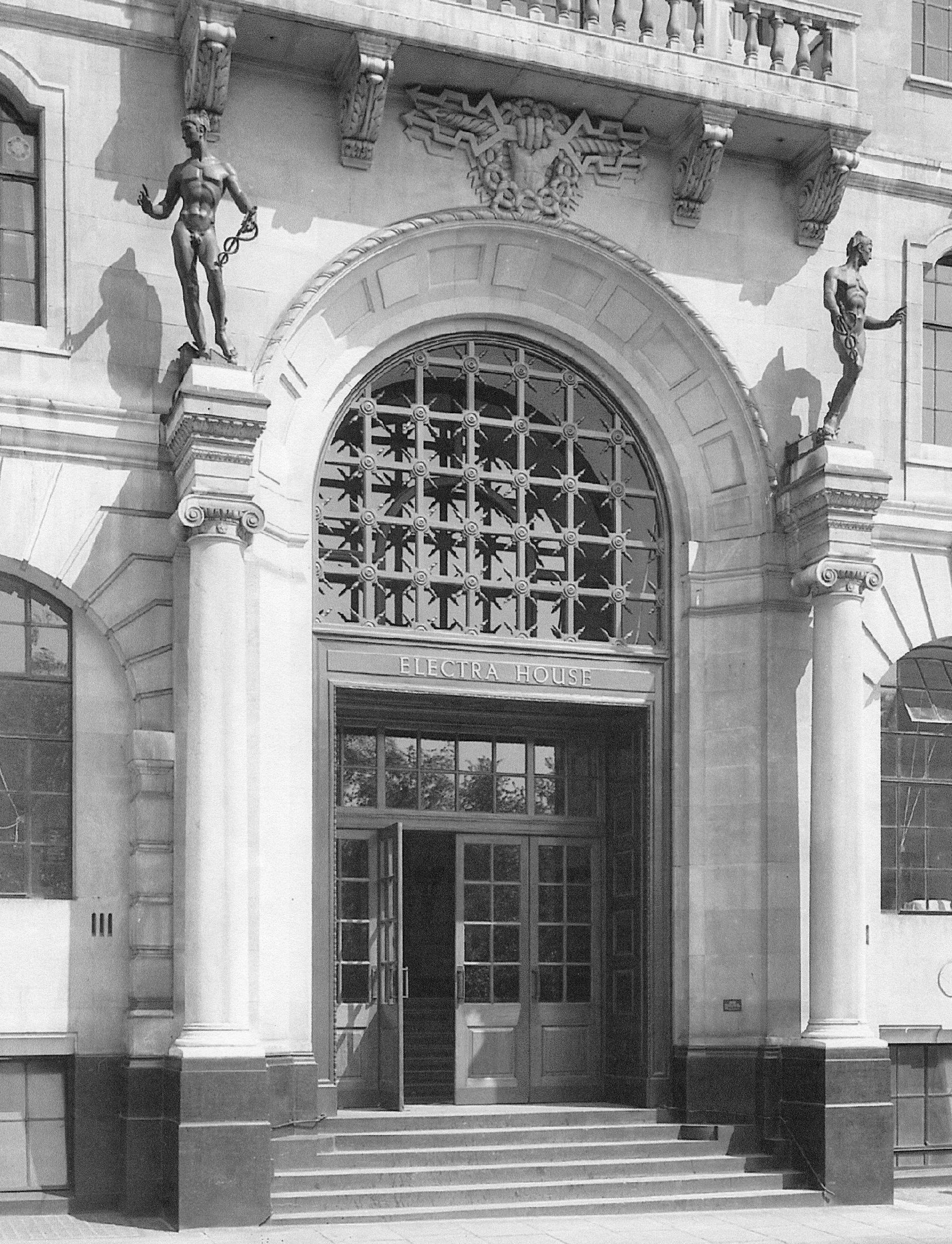 The front entrance of Electra House