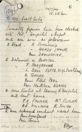 EH bomb casualties 1944