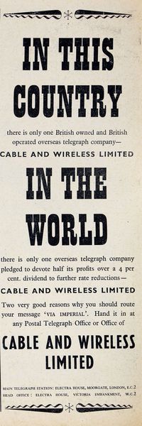 Cable & Wireless advertisement