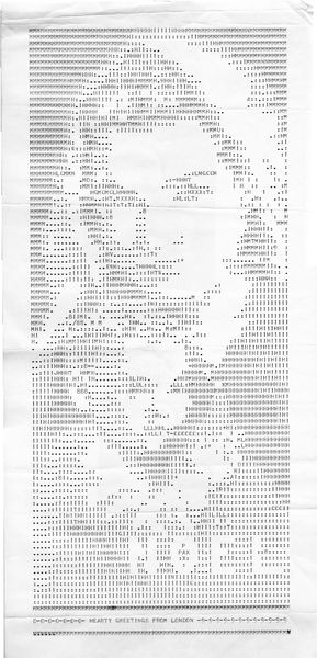 Teleprinter art: Madonna and Child