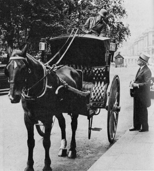Sir Edward Wilshaw and his Hansom cab